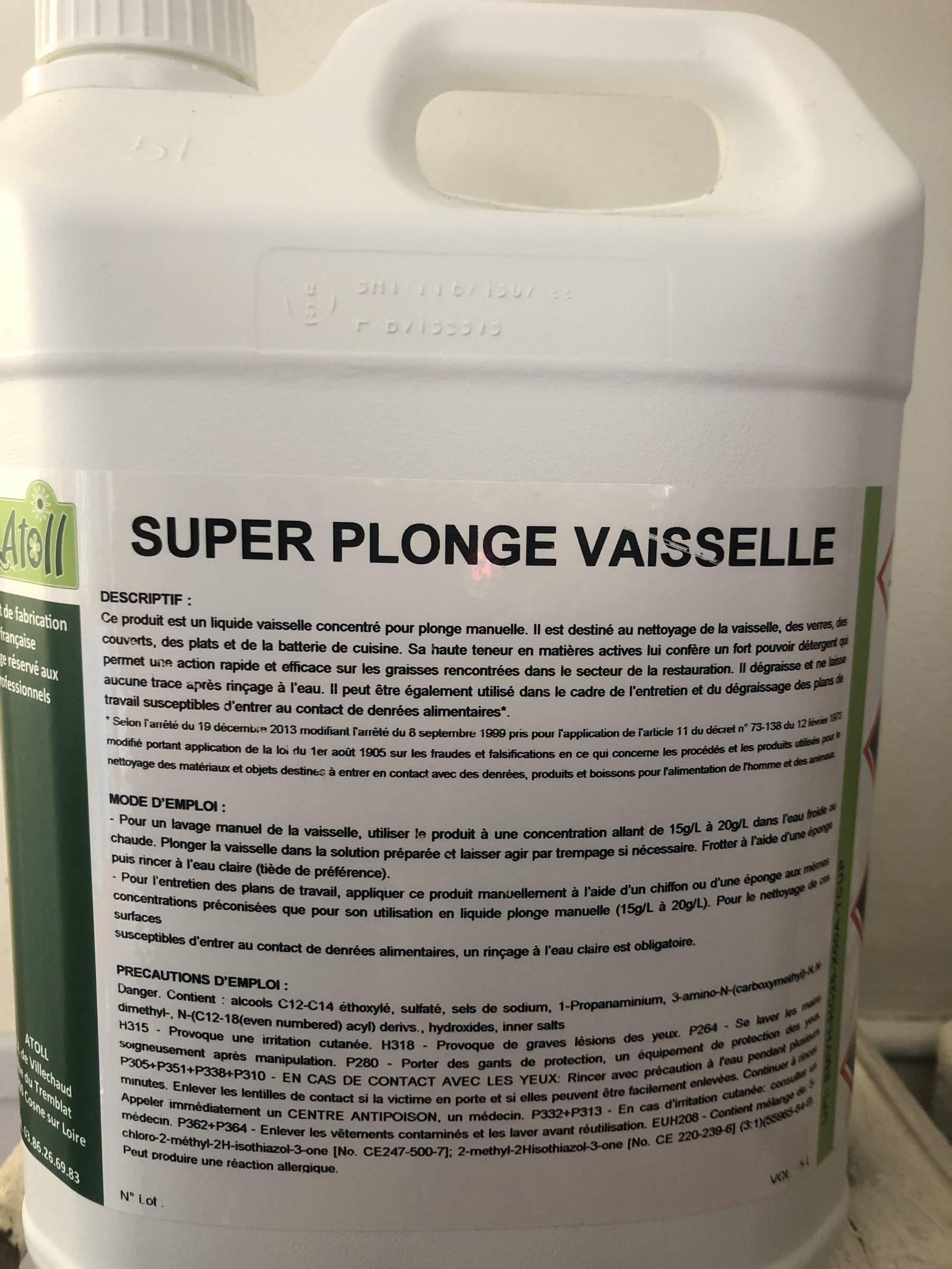 SUPER PLONGE VAISSELLE 